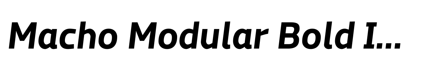 Macho Modular Bold Italic